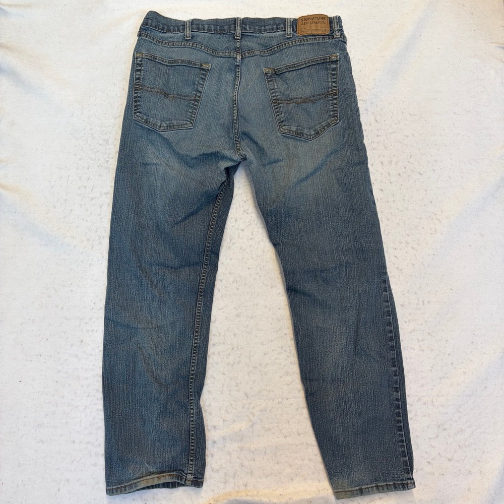Signature by Levi Strauss & Co Jeans Mens 38x32 Blue Regular Fit Straight Leg